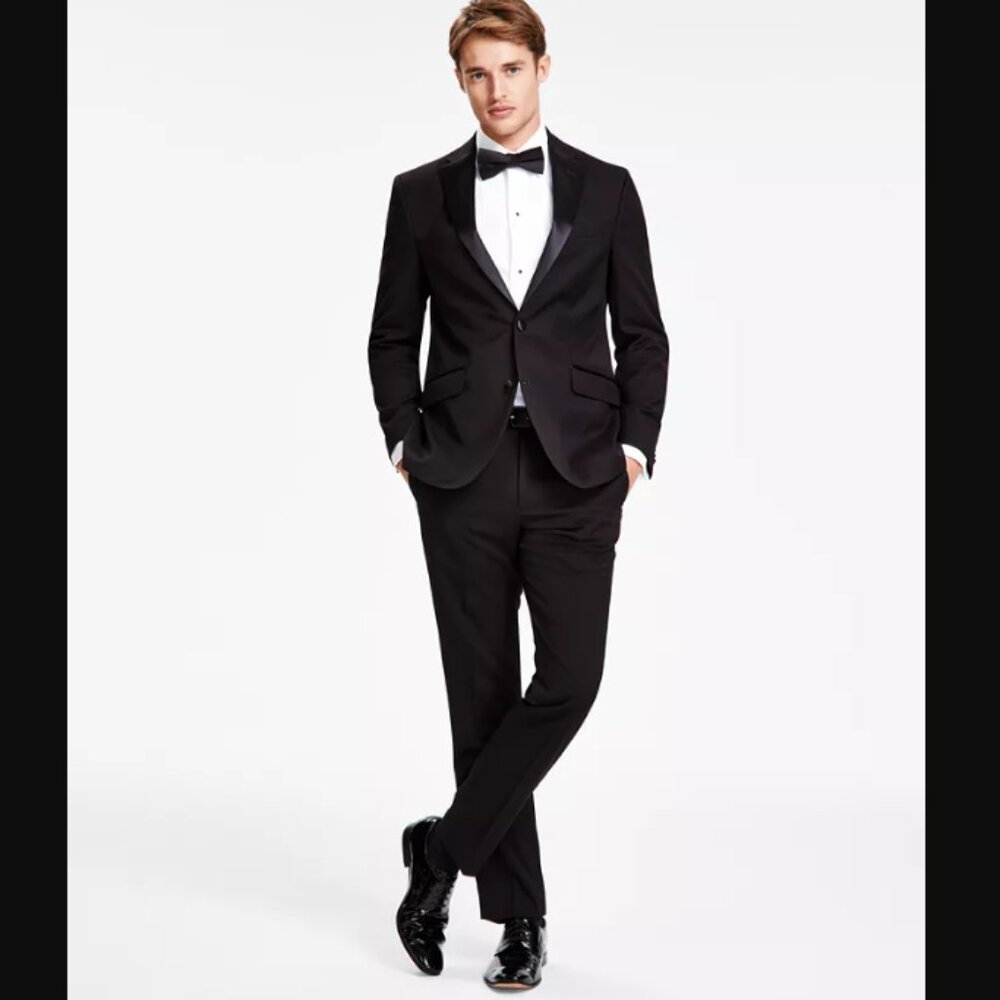 NWT Kenneth Cole Tuxedo, Formal Suit for Black Tie, 48R